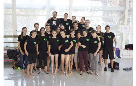 Natation course, premières compétitions