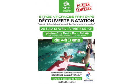 stage VACANCES PRINTEMPS - découverte natation